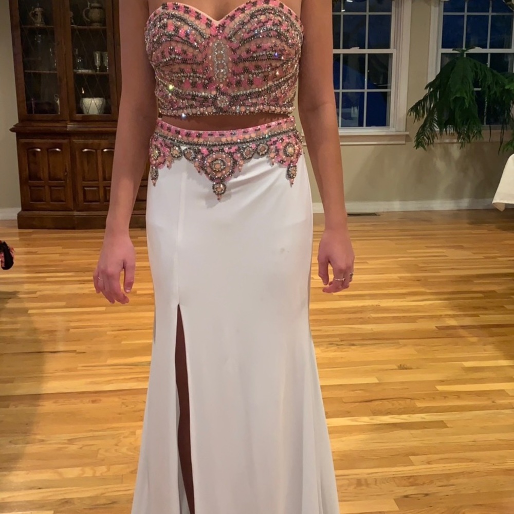 2 piece prom dress